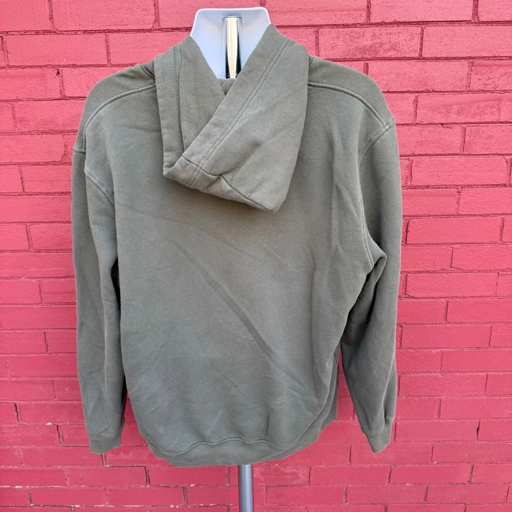 Vtg Y2K Nike Hoodie Mens Size‎ XL Olive Green Pullover Swoosh Sweatshirt Blank